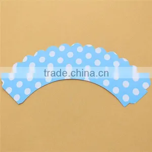 Lovely Polka Dot Baking Cup Cupcake Wrappers&toppers Picks Decoration Kids Birthday Party Favors Supplies-CW005 thumbnail-6