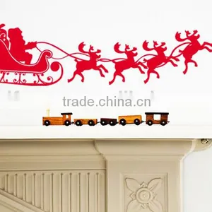 [Alforever]Santa Claus Rid Deer Bring Gift-Tribal Decal Vinyl Car Wall Laptop Sticker thumbnail-1