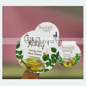Round Adhesive Sticker Label Used in Face Cream Bottle thumbnail-1