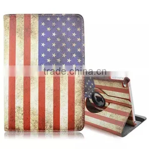 360 Degree Rotating UK USA National Flag Design Leather Cover For IPad Mini 4 Wallet Stand Leather With Card Slot Case TB-0323 thumbnail-3