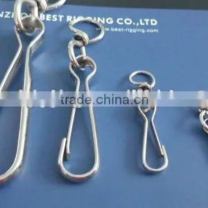 Nikle Plated Smplex Hook With Chain Swivel Ring 4293W 25MM-120MM thumbnail-5