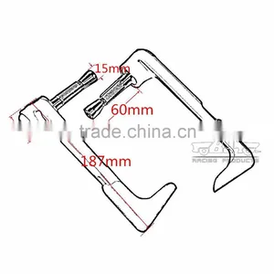 BJ-LG-004 Manufacture Red Bent Style Plastic Motorcycle Lever Guard Protector thumbnail-6