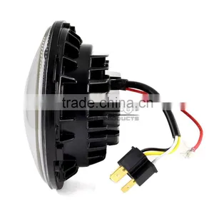 BJ-HL-013 New Arrival Jeep Wrangler LED Light 7" With Yellow Halo Ring for Harley Motorcycle LED Headlight thumbnail-4