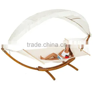 KD Design Swing Solid Wooden Patio Sunshade Hammock thumbnail-1