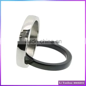 Stainless Steel Zircon Diamond Two In One Buckle Rings thumbnail-1