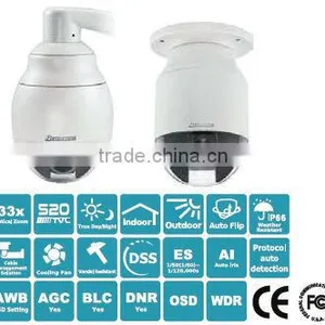 1/4" 33x Optical Zoom Outdoor/Indoor Speed Dome PTZ Camera thumbnail-1