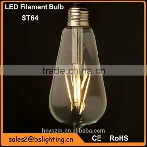 ST64/ST21 COB Led Filament Bulb With E27 E14 E26 B22 Base thumbnail-2