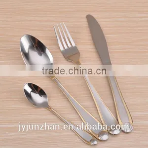 Cheap Stainless Steel Fork in Mirror , Sand or Gold Polish With Earth Design Handle thumbnail-1