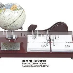 Wooden Calendar,globe,card Holder,desktop Set:BF09018-28 thumbnail-1