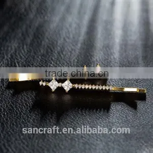 18k Gold Plated Ladies Fancy Metal Hair Clips thumbnail-1
