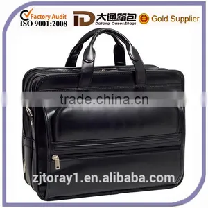 Wholesale Black Used Skin Leather Briefcase for Men thumbnail-1