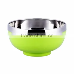 Colorful Wholesale Double Wall Stainless Steel Soup Bowl as Seen tv Quality Choice thumbnail-3