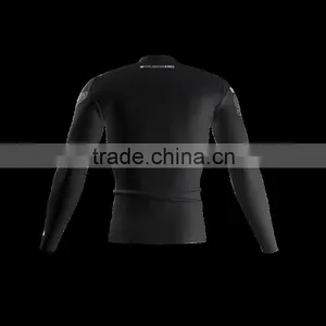 Polyester Spandex Long Sleeves District 5 Compression Shirt / Rash Guard With Club Logo, Player Name and Number at Sleeves thumbnail-2