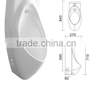 514 New Design Chinese Ceramic Sensor Urinal Wall Mount Plastic Urinal thumbnail-2