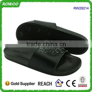 Black PU Sole Brand Slide Sandal Outdoor/bedroom Slippers for Men thumbnail-1