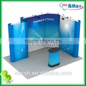 Combined Pop Up Backdrop Aluminum Trade Show Display Stands thumbnail-1