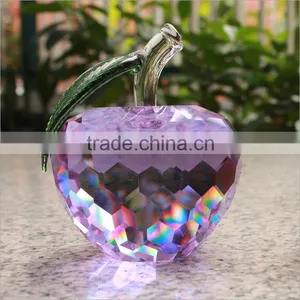 Fashion K9 Colorful Crystal Apple For Wedding Gift thumbnail-2