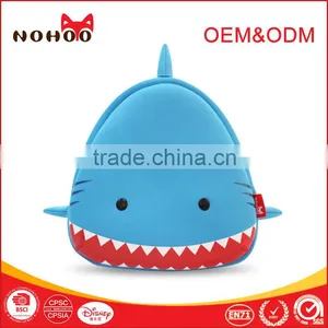 China Supplier Neoprene Material Kids Cartoon Picture of School Bag Backpack With Shark Design thumbnail-1