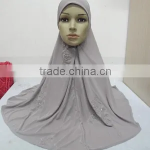 H306 Big Size Muslim Hijab With Flower Prints,islamic Scarf thumbnail-2