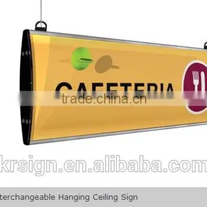 Ceiling Signs,hanging Ceiling Snap Frames, Curved Hanging Sign System thumbnail-1