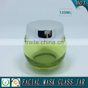 120ML Empty Green Coloured Facial Mask Glass Jar thumbnail-4