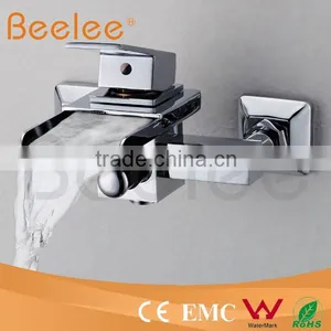 Wall Mount Brass Waterfall Bath Tub Faucet Q3004W thumbnail-1