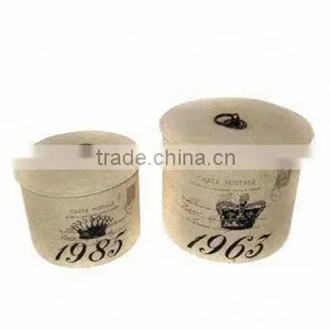 112302-Fabric Linen Storage Box Jewelry Box thumbnail-1