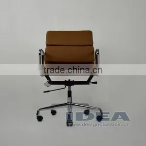 Replica Charles Soft Pad Office Chair- Light Brown Color Genuine Leather thumbnail-2