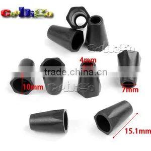 5/32"(4mm) Hole Bell Stopper Plastic Cord Ends For Sportwear Paracord Rope Accessories#FLS173-B thumbnail-1