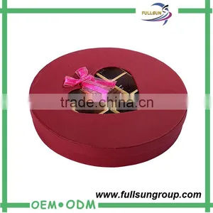 Set up Ribbon Cardboard Packaging Chocolate Round Box Quality Choice thumbnail-6