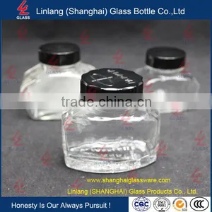 Transparent Color With Double Caps Glass Ink Bottle thumbnail-1