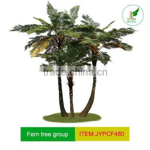 White Artificial Fern Tree Group for Project Using thumbnail-1