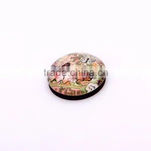Round Crystal Glass Picture Fridge Magnet Sheet thumbnail-1