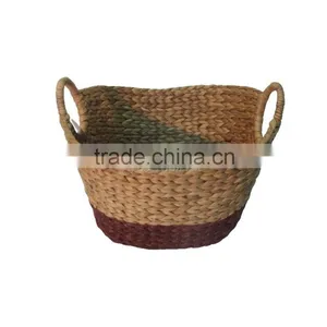 Water Hyacinth Storage Basket With Handle, Laundry Basket thumbnail-2