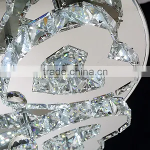 JEVEYA Lighting Modern Stainless Steel Chandelier 5730SMD K9 Crystal Ceiling Light thumbnail-2