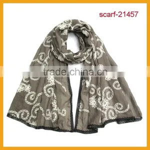 Machine Embroidery Floral Scarf Designs thumbnail-1