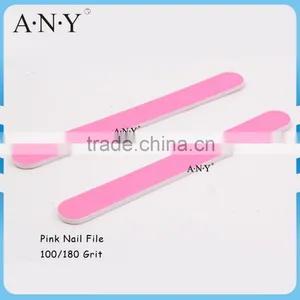 Nail Care Shaping and Polishing Tool PP Board Pink Hot Sale Nail File 100/180 Grit thumbnail-1