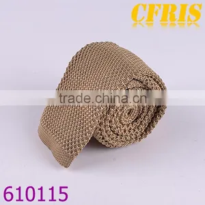 Fashion Plain Color Cotton Knitted Necktie Series 3 thumbnail-1