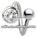 Bezel Cup Hybrid Spiral Twisters,navel Piercing Jewelry thumbnail-1