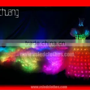 Evening Party LED Light Wedding Dress For Sale thumbnail-3