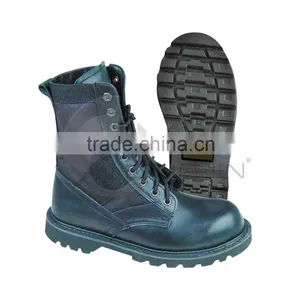 Hongjin Black Waterproof Military Leather Boots thumbnail-1