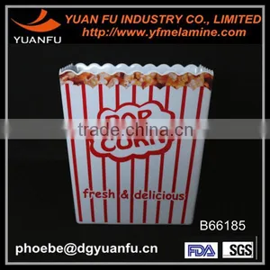 Modern Design Melamine White Popcorn Bowl thumbnail-1