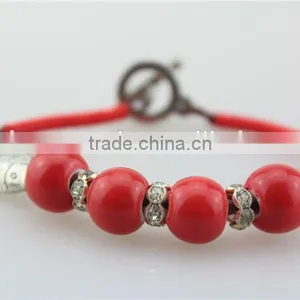 Bead Ceramic Wristband Bracelet , Fish Shape Silver Material Bracelet thumbnail-5