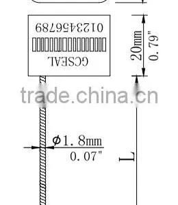 ISO 17712 Small Cable Security Seal for Container thumbnail-2