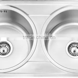 Yacht,Boat,Train and Public Mobile Toilet Used Stainless Steel Washing Basin Kitchen Sink Round Shape With Drain Board GR-Y520 thumbnail-3
