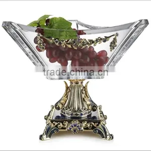 RORO Good Fortune Craft House Warming Gift Antique Glass Fruit Plate Decoration thumbnail-1