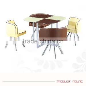 CLASSIC PROMOTION WHOLESALE 4seter Glass Dining Table Set 6seter Wooden Designstable thumbnail-4