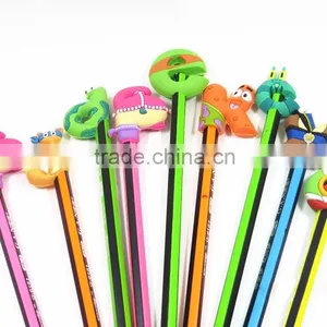 Hot Selling Cartoon Customized Rubber Animal Pencil/ Pen Topper thumbnail-4