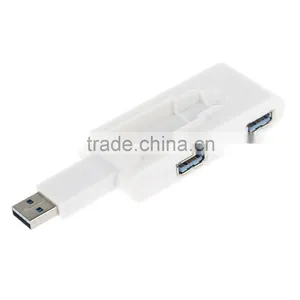 [ New Model ] CZH 4 Port Compact Portable High Speed Rotating USB 3.0 Data Hub for Windows, Mac OS, Linux [Black;white] thumbnail-6