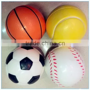 6.3cm PU Foam Stress Foam Toy Soccer Balls Sponge Neon Color Rubber Balls thumbnail-3